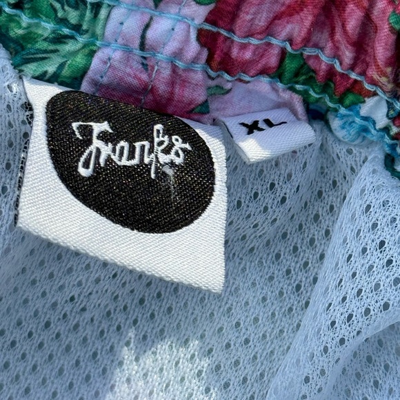 FRANKS Australia OAHU Men’s  Floral Print 6” Swim Shorts Trunks Blue/Green/Pink - Picture 7 of 9